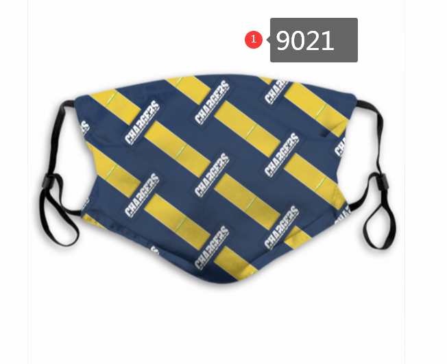 2020 NFL Los Angeles Chargers Dust mask with filter->nfl dust mask->Sports Accessory